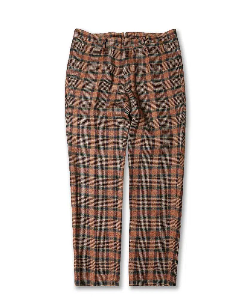 トゥモローランド Tomorrowland リネン CHECK スリム パンツ