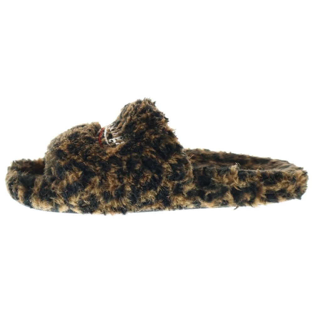 BALENCIAGA バレンシアガ FURRY SLIDE フェイクファーレオパード サンダル ブラウン