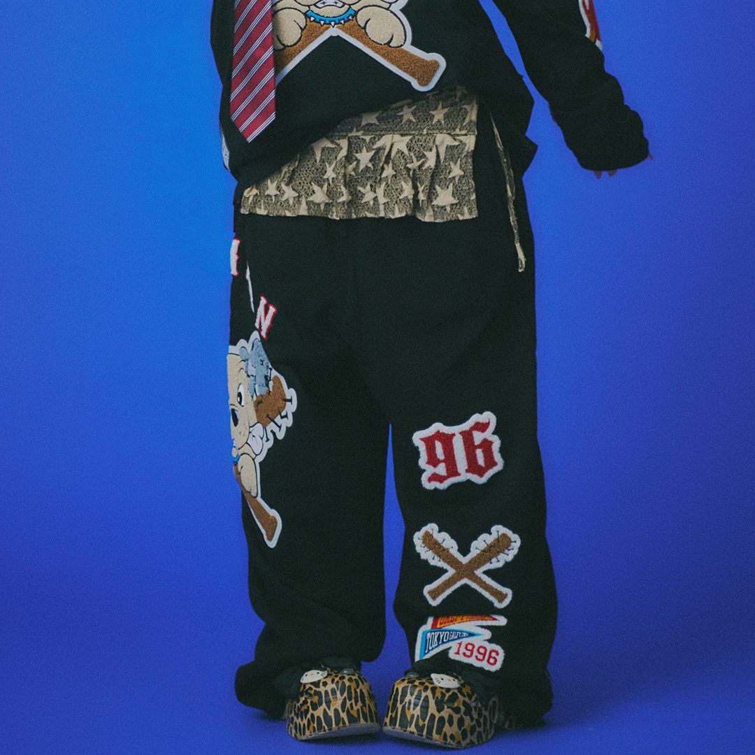 新作】【GALFY／ガルフィー・復活わんわん大学パンツ（ブラック