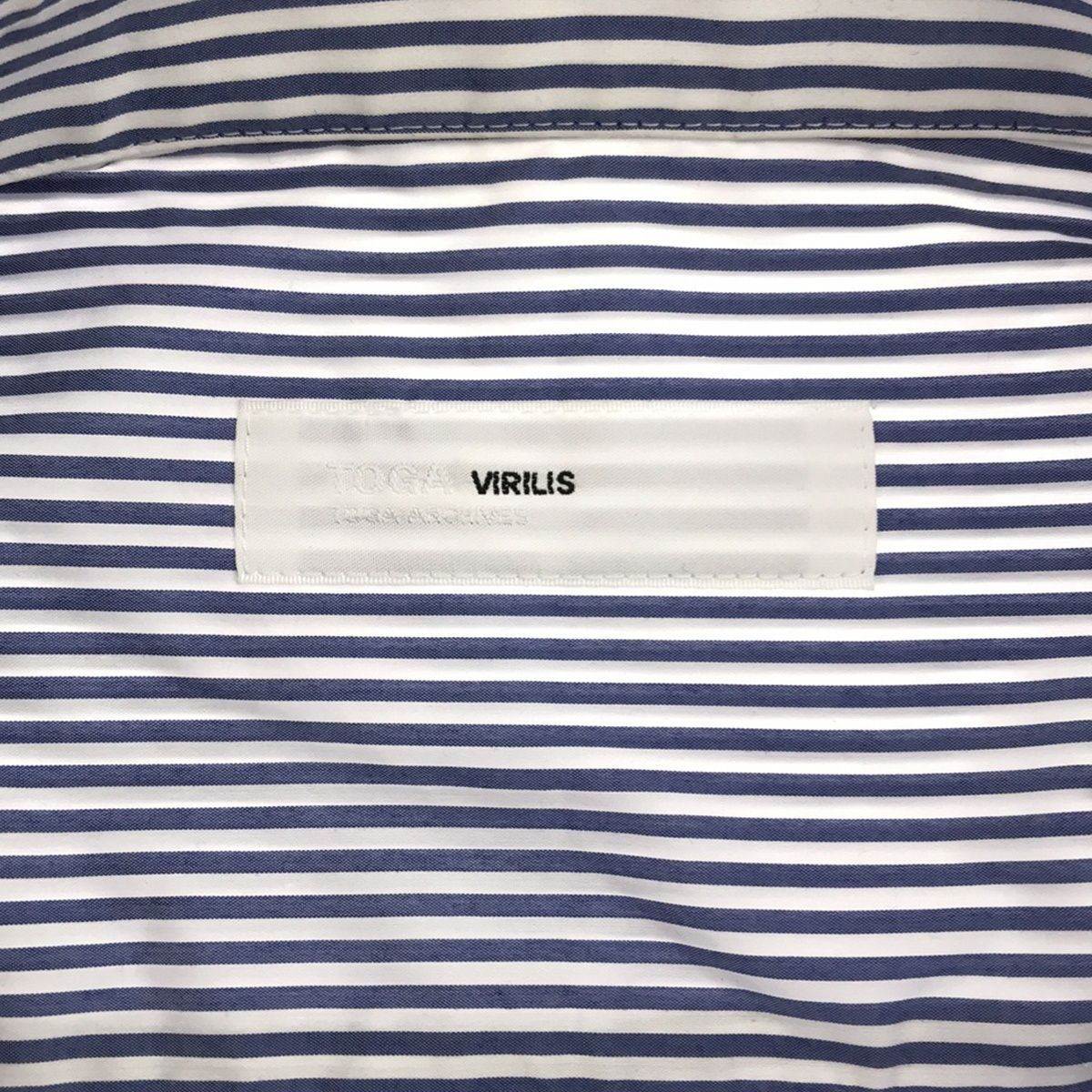 TOGA VIRILIS ストライプ 半袖シャツ ショート丈 TOGA VIRILIS ストライプ 半袖シャツ ショート丈 - メルカリ