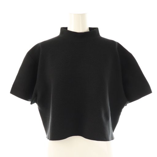 シーエフシーエル CFCL 25SS SHORT SLEEVE CROPPED TEE SHIRT Tシャツ カットソー ニット 半袖 F ブラック HK OS