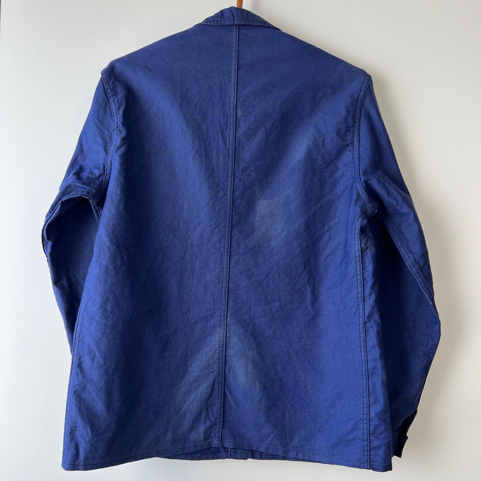 French vintage】Blue cotton twill work jacket - メルカリ