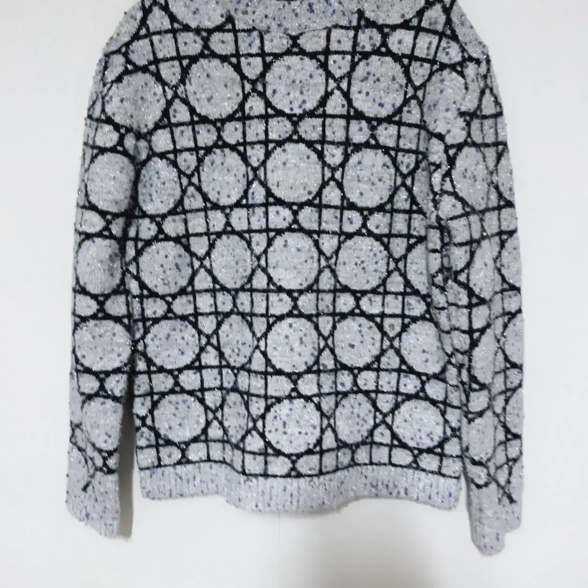 DIOR(ディオール) グレー ロゴパターン ジェンダーレス ニット セーター