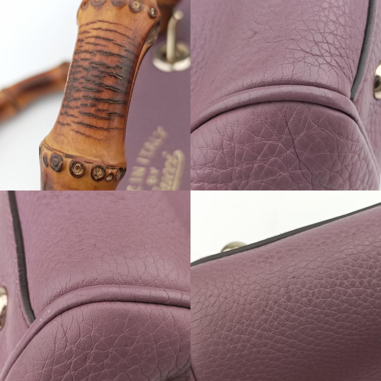 グッチGucciバンブーショッパーパープルレザー323660I017679429