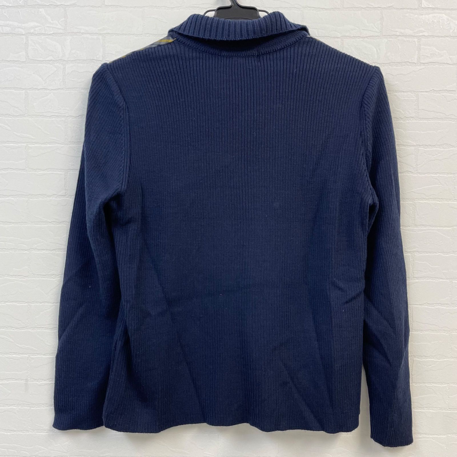 H226*DAKS ダックス☆ジャケット☆ブルゾン☆紺ネイビー☆チェック柄☆7. ブルゾン 中綿ジャケット 撥水 チェック柄 フード付き