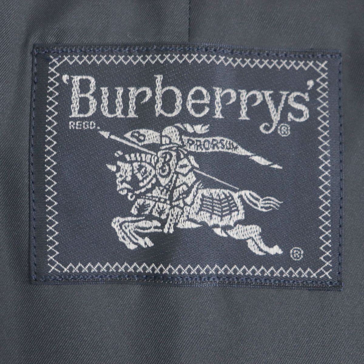 美品▽Burberrys バーバリー ライナー付き 裏地チェック柄 比翼仕立て