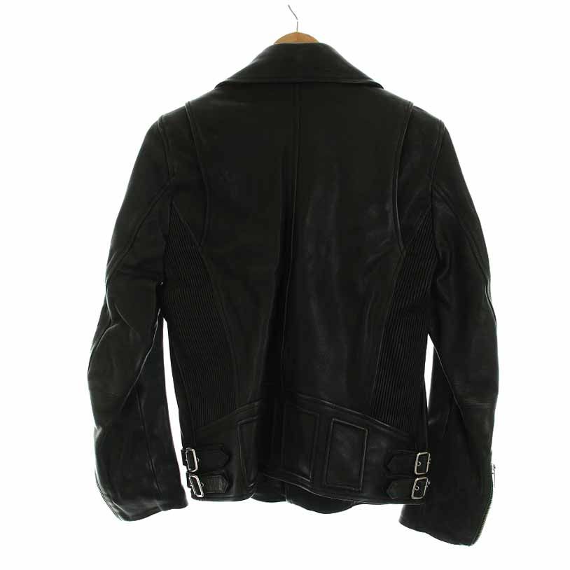 DIESEL ブラック ライダースジャケット DIESEL ディーゼル ダブルライダースジャケット ライダース