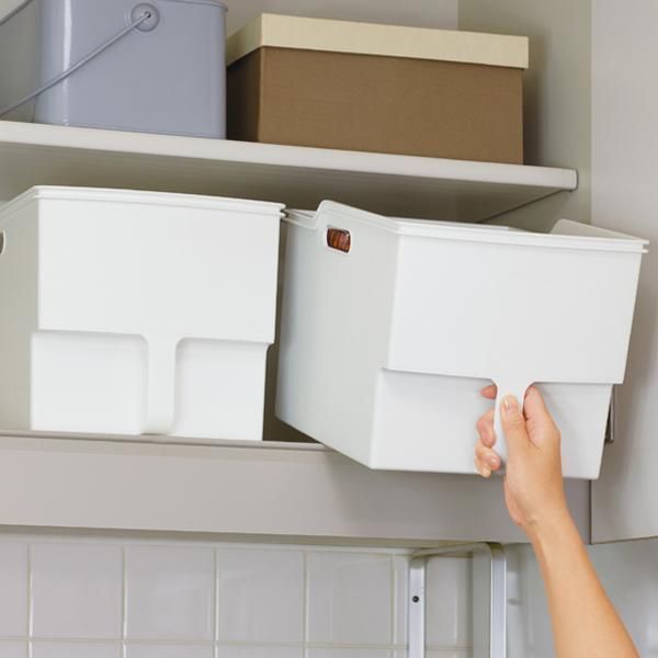 只今タイムセール中！ キッチン収納ケース 吊り戸棚ボックスワイド 幅24cm 6個セット キッチンストッカー 取っ手付き 吊戸棚 ケース 吊戸棚ボックス 吊り戸棚 厳選された