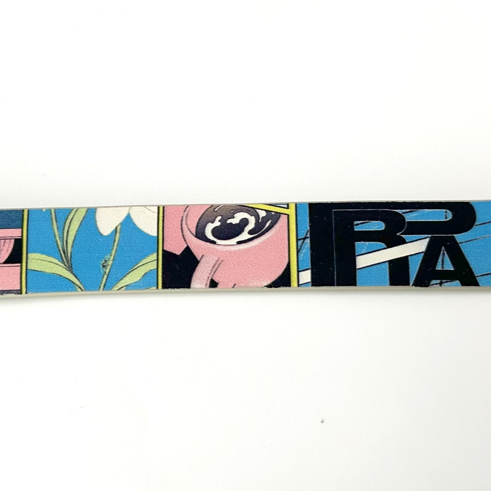 【極美品】 プラダ ヴィッテロコミックス ベルト 2CM166 90cm レザー PRADA】プラダ コミックプリント ベルト VITELLO COMICS 2CM166