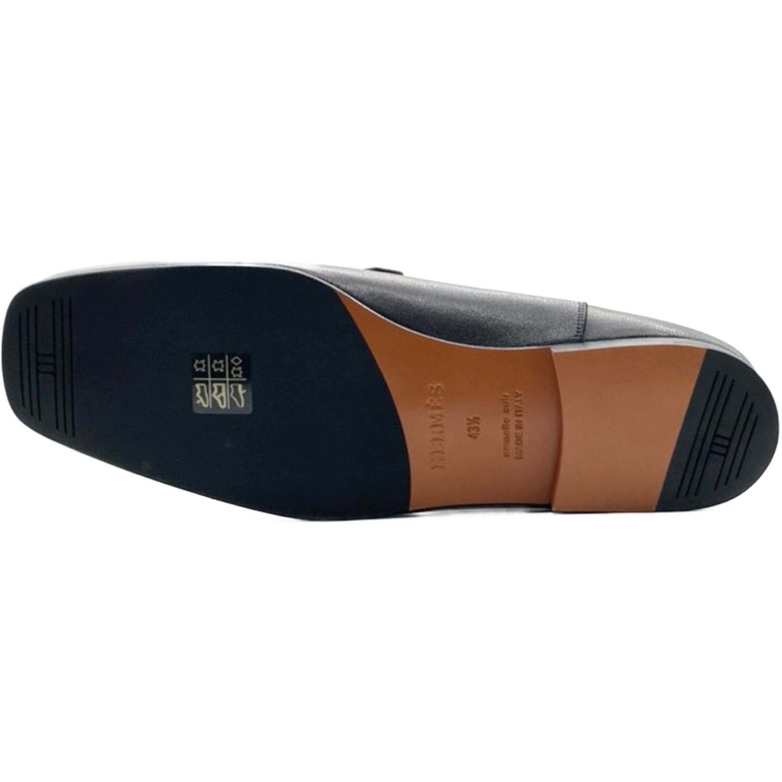 エルメス(HERMES) モカシン ジョヴァンニ H金具 シューズ 黒