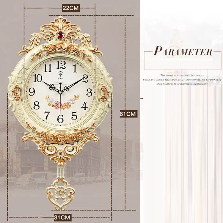 ロココ調時計 壁掛け時計 振り子時計 静音タイプ おしゃれ 高級 新築お祝い ロココ調時計 壁掛け時計 振り子時計 静音タイプ おしゃれ 高級