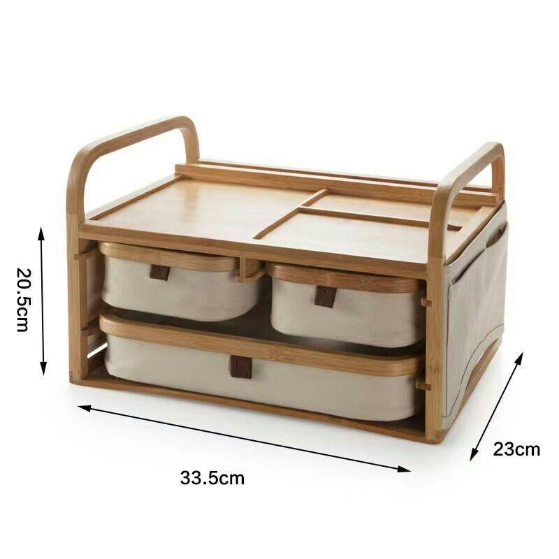 テーブルの引き出し式多層収納ボックス化粧品雑貨整理ボックスアイデア布 - Aug.