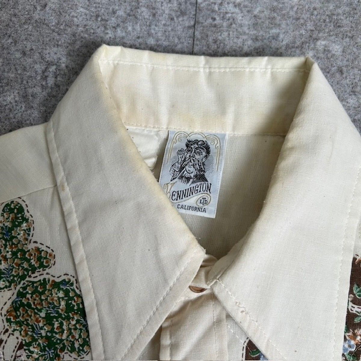 KENNINGTON ウエスタンシャツ 70's ヴィンテージシャツ 白シャツ