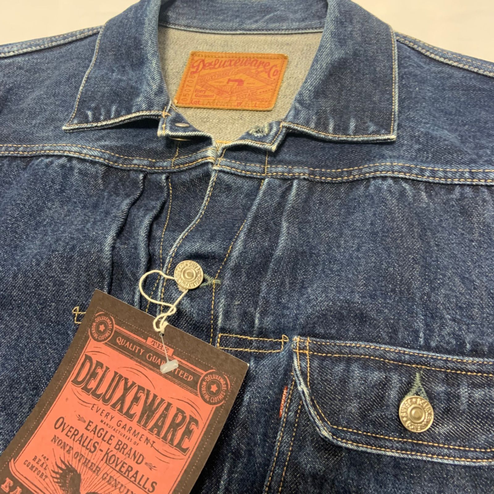 Deluxeware デラックスウェア 日本製 Gジャン DX201XX スタイリッシュなシルエット シンプルデザイン アメカジ好き必見 ベージュ 34 デラックスウエア公式オンラインストア