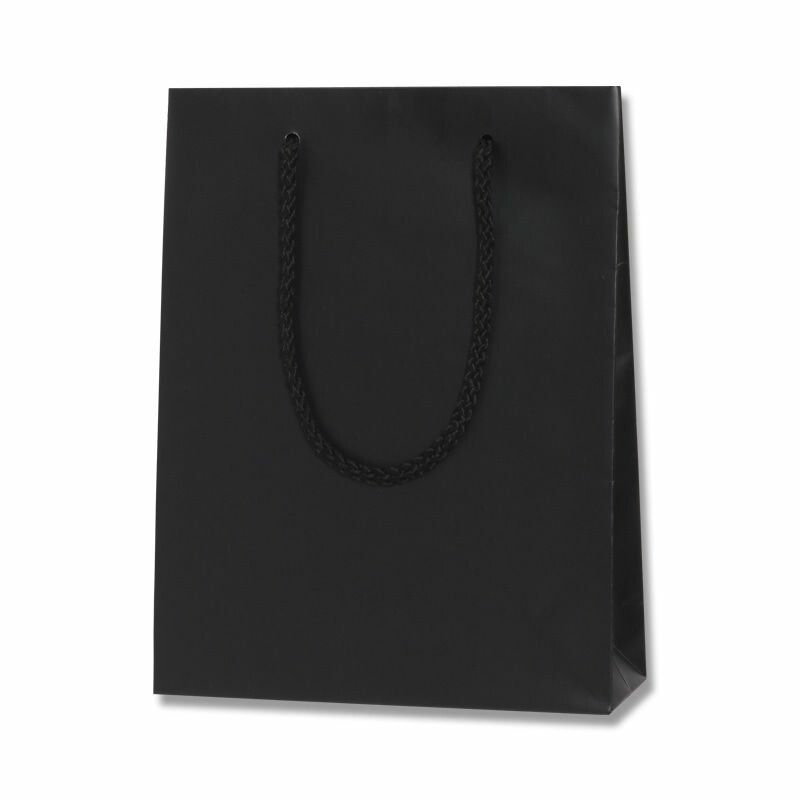 まとめ買い シモジマ HEIKO 手提げ紙袋 ブライトバッグ MM 黒MT マットPP貼り 10枚 幅185×マチ65×高240mm 006138375 ×3セット