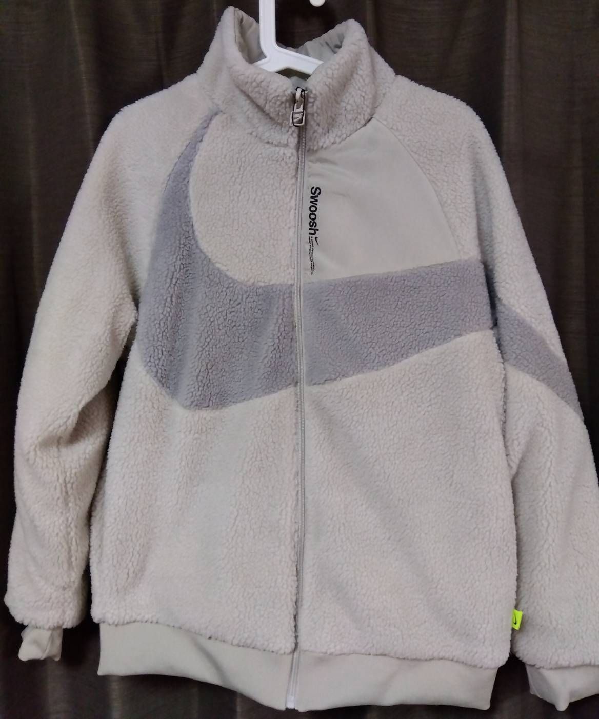 新品☆ Nike ナイキ Gray/White Sportswear Swoosh Tech Fleece Pullover Hoodie  size L