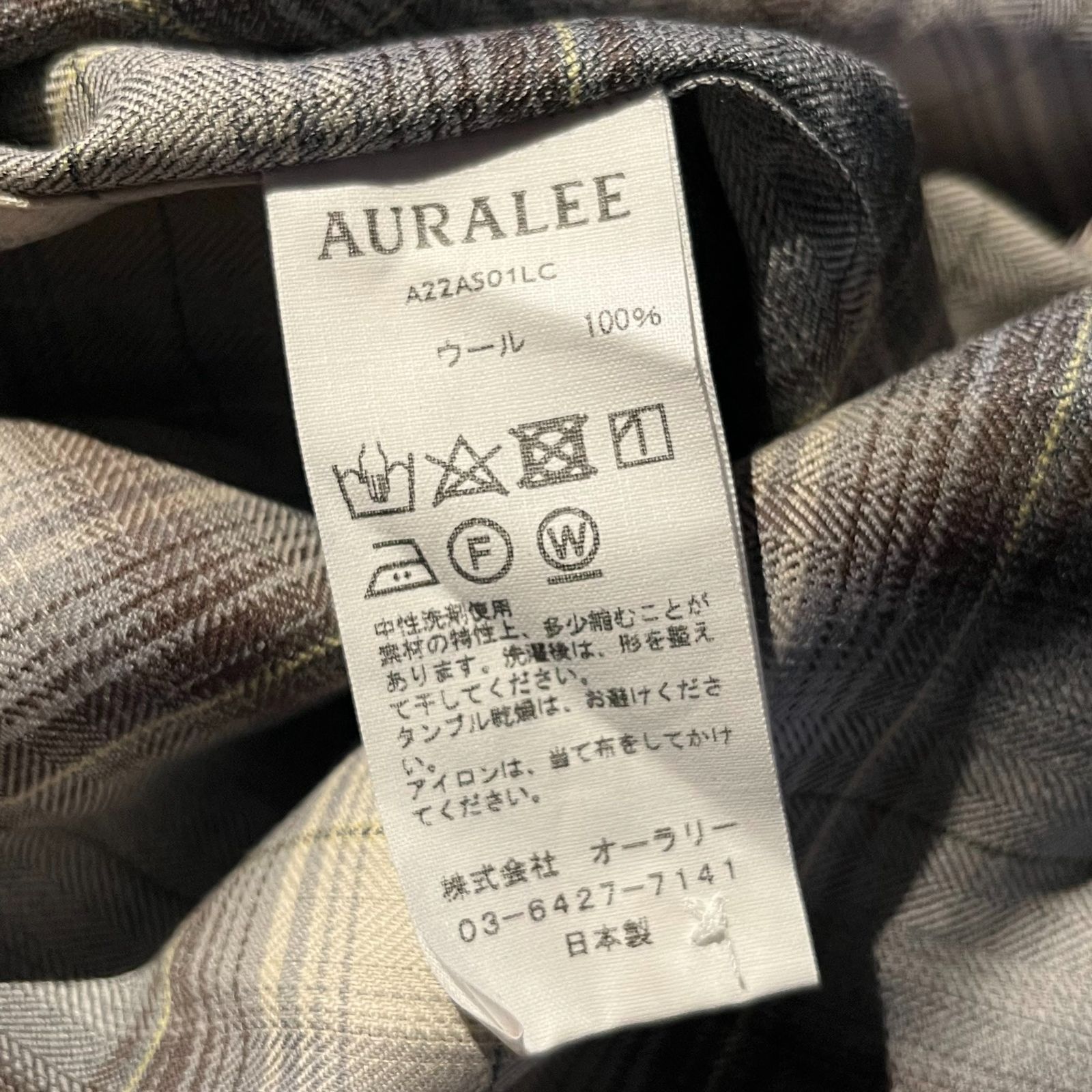 チャンス AURALEE 22aw SUPER LIGHT WOOL CHECK SHIRTS BROWN 5 オーラリー 2025aw スーパーライトウールチェックシャツ ブラウン A22AS01LC