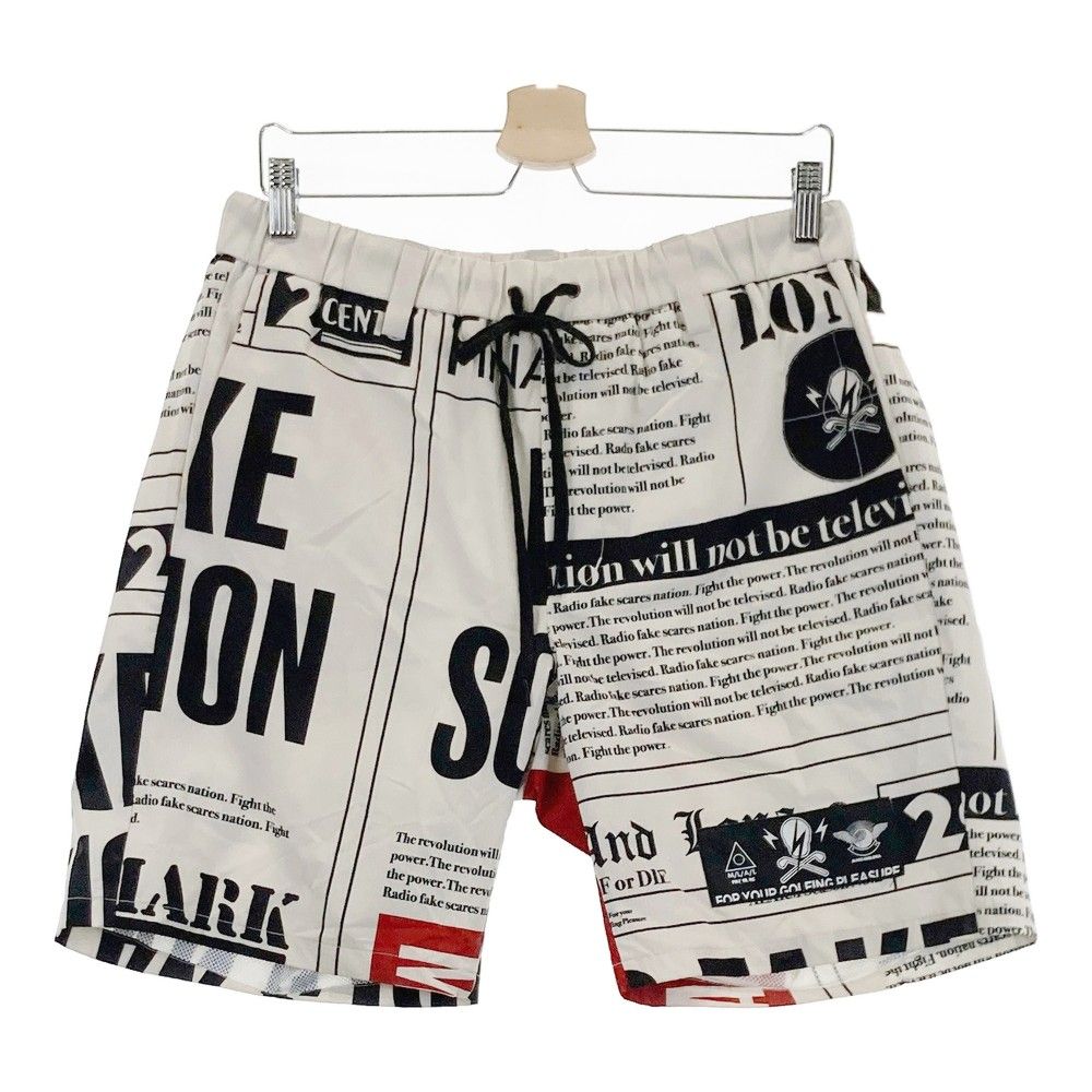 サイズ：48 MARK&LONA マークアンドロナ ハーフパンツ 総柄 ホワイト系