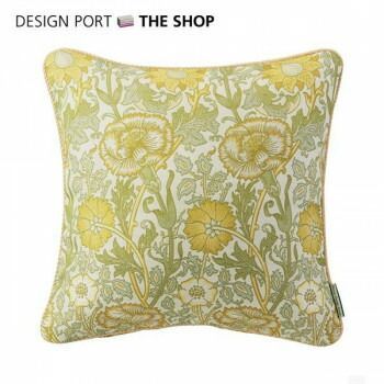 川島織物セルコン Morris Design Studio ピンクアンドローズ 背当クッションカバー 45×45cm LL1718 Y イエロー