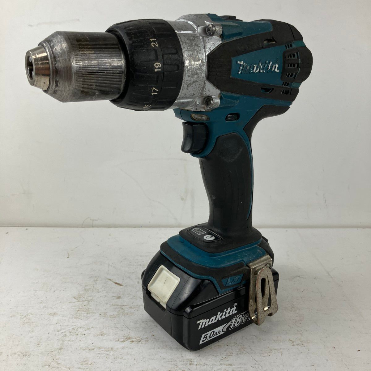 ЗЗMAKITA マキタ 18v 充電式震動ドライバドリル バッテリーx1付 充電器無し HP458D ブルー