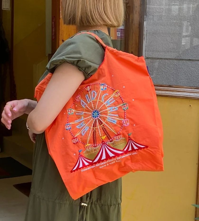 ボールアンドチェーン / Ball＆Chain【Mサイズ】 FERRIS WHEEL（観覧車）M＃65 ORANGE-301042 ショッピングバッグ　バッグ・エコバッグ ギフト