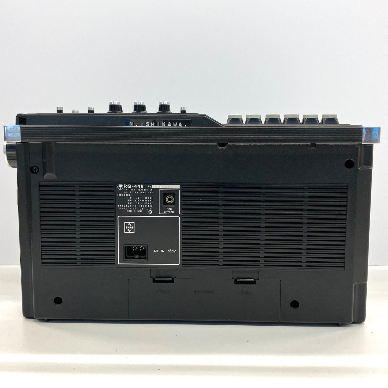 NA250424】 National RQ-448 ラジオカセットレコーダー ナショナル