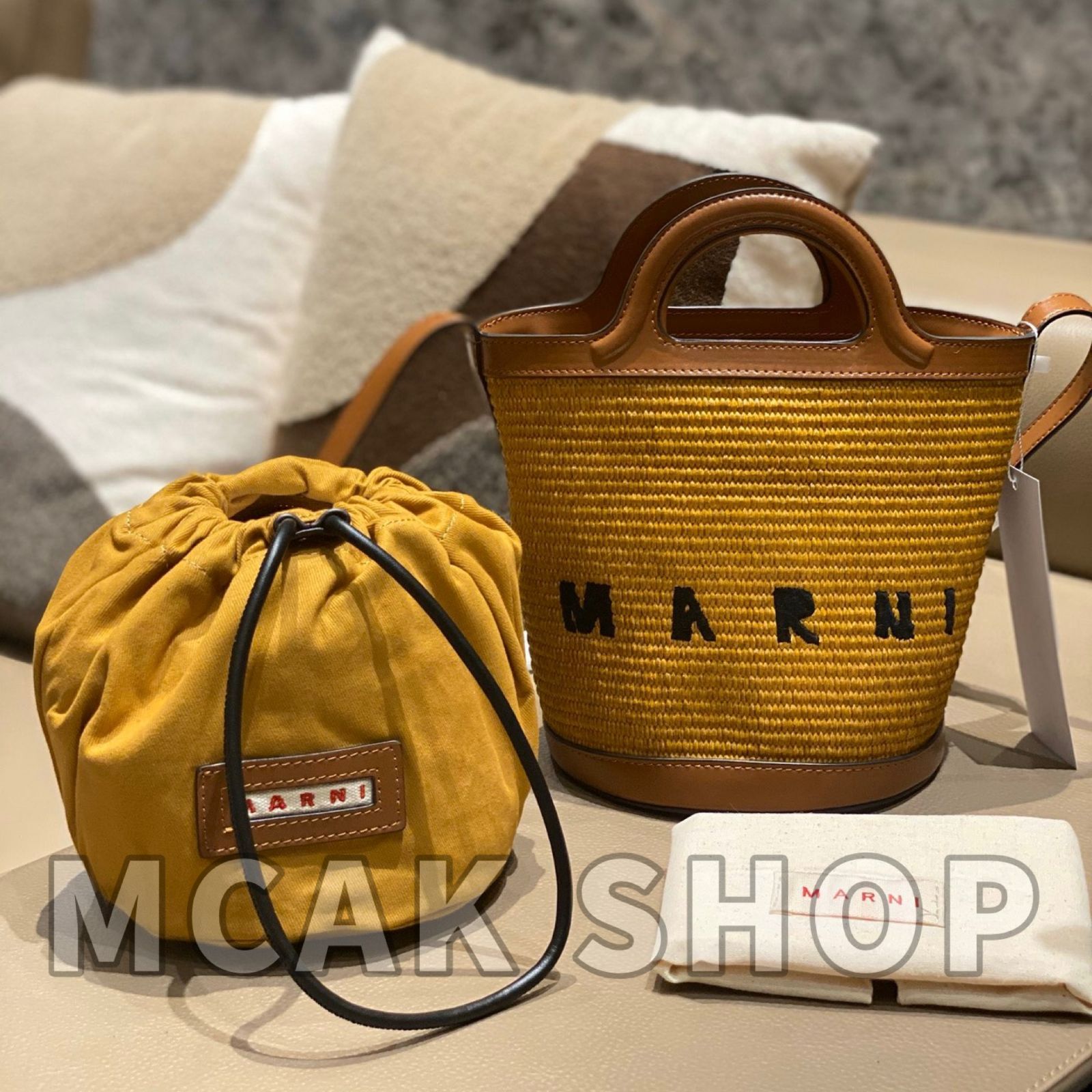 美品 MARNI TROPICALIA BUCKET BAG マルニ トロピカリア ファッション レディース バッグ ハンドバッグ ショルダーバッグ  かごバッグ バケットバッグ ミニカゴショルダーバック ブラウン 2way - メルカリ