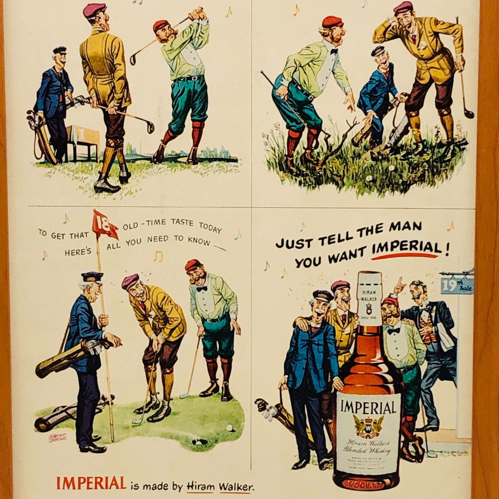 ビンテージ 広告 ポスター フレーム付 当時物 『 インペリアル ウイスキー (Imperial) 』 1950's オリジナル アメリカ 輸入雑貨 ヴィンテージ  雑誌 アドバタイジング レトロ ( AZ1723 ) - メルカリ
