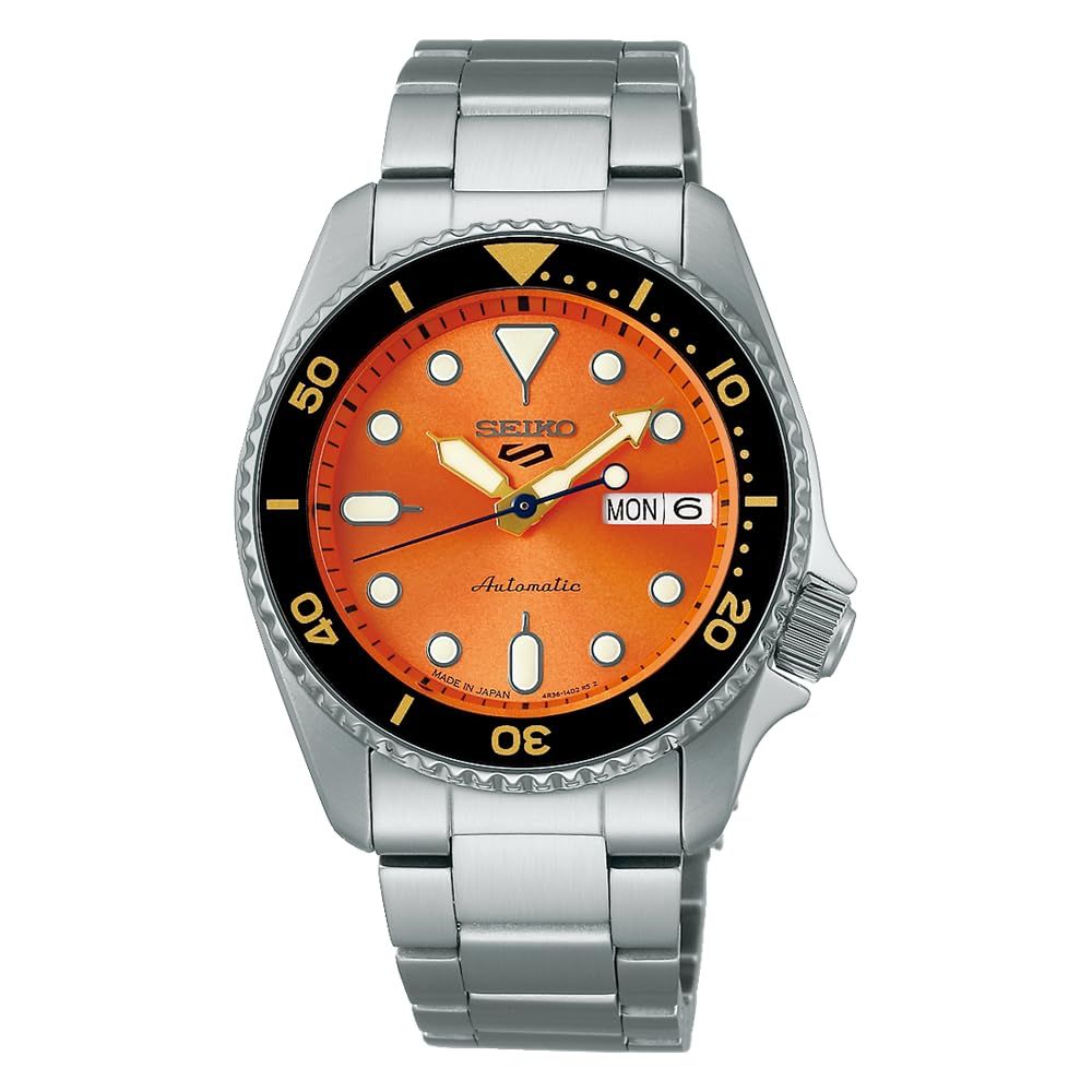 セイコーウオッチ 腕時計 ファイブスポーツ SKX Mid-size Sports Style SBSA231 メンズ シルバー シルバー|オレンジ