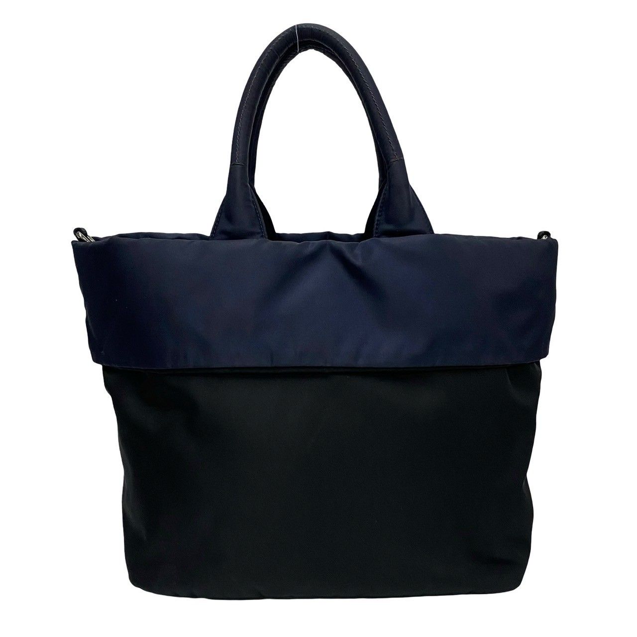 極美品 プラダ リバーシブル ナイロン 黒 三角ロゴ トートバッグ