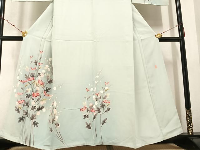 平和屋着物●本加賀友禅作家　和泉衛知　訪問着　枝花文　暈し染め　正絹　逸品　未使用　AABC0659ph 平和屋着物○本加賀友禅作家 和泉衛知 訪問着 枝花文