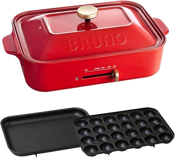 BRUNO コンパクトホットプレート レッド BOE021-RD
