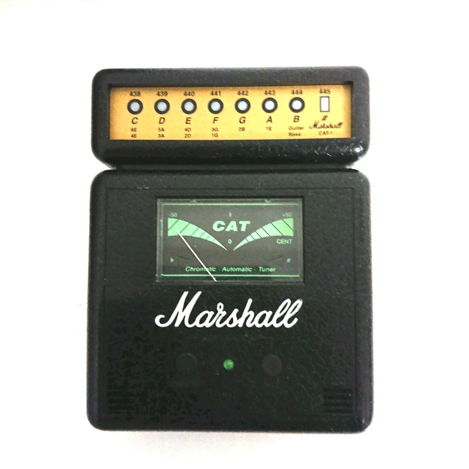 Marshall マーシャル  C.A.T.  アンプ型  ギター チューナー  エレキギター アコースティックギター  ベースも使用O可能   置き型 ミニチューナー 9V電池