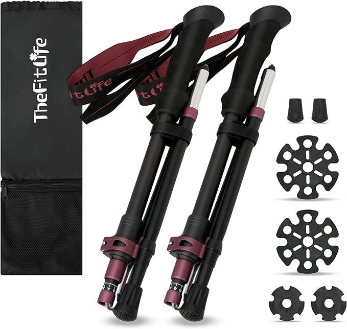 TheFitLife トレッキングポール 折畳み 登山 ストック 軽量 36-120cm