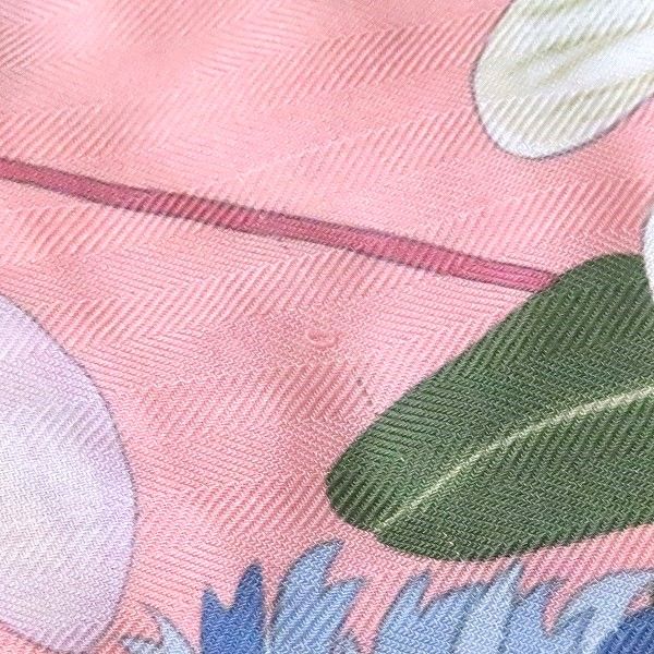 apzs エルメス HERMES カレ90 スカーフ ピンク マルチ ギリシャの花