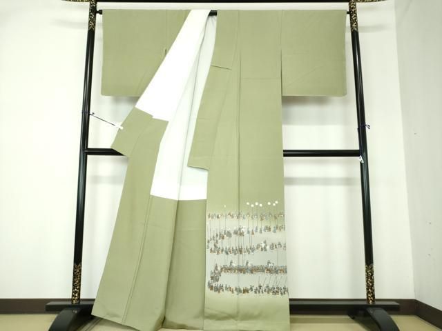 平和屋着物▽豪華色留袖 総刺繍 大名行列 暈し染め 金糸 正絹