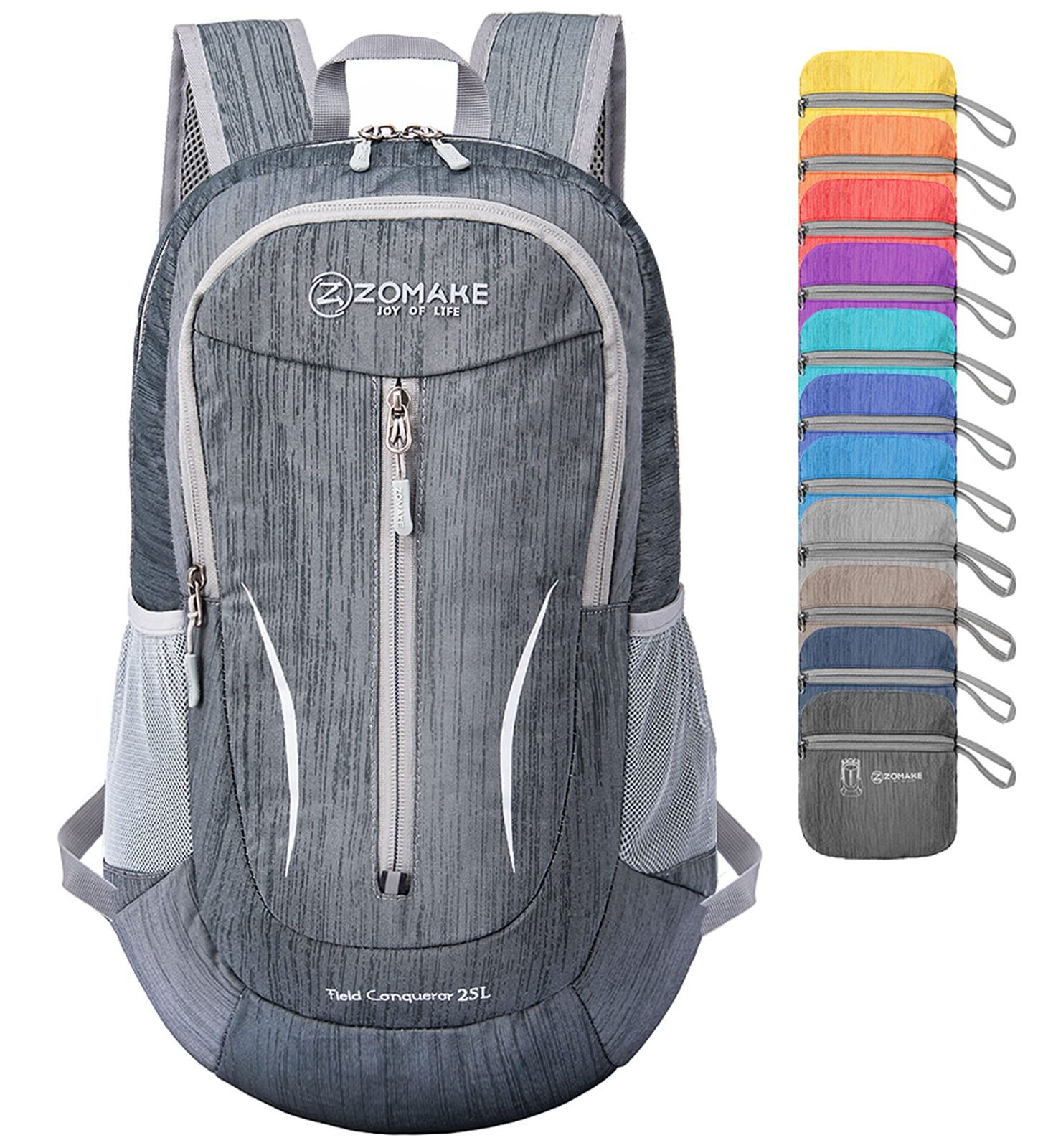 新商品 スポーツ 旅行 キャンプ ランニング 登山用 自転車 デイパック ジム バックパック 通学 防水 アウトドアバック 通勤 超軽量 メンズ 25L レディース 折りたたみリュック 携帯便利 [ZOMAKE]