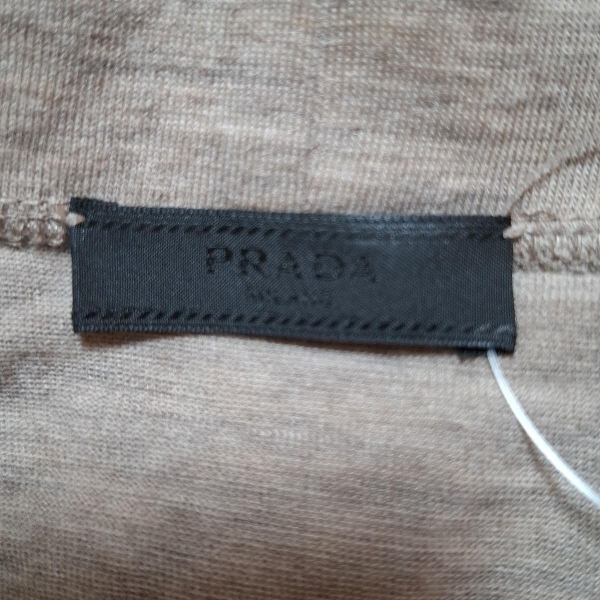 PRADA チャコールベージュ薄手の カーディガンXL