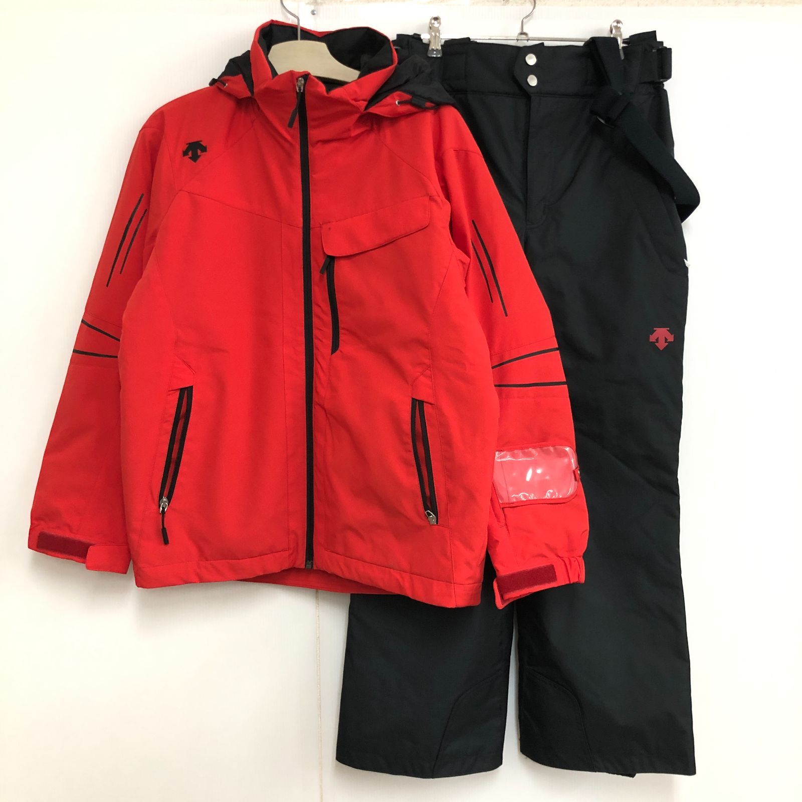 DESCENTE デサント スキー スノーボード ウェア Mサイズ キッズ レッド×ブラック ウィンタースポーツg菊TK