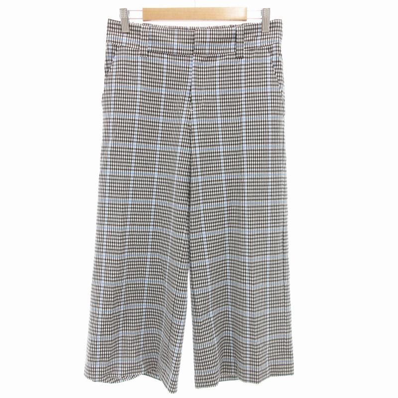 ソニアリキエル SONIA RYKIEL チェックパンツ クロップド ワイド