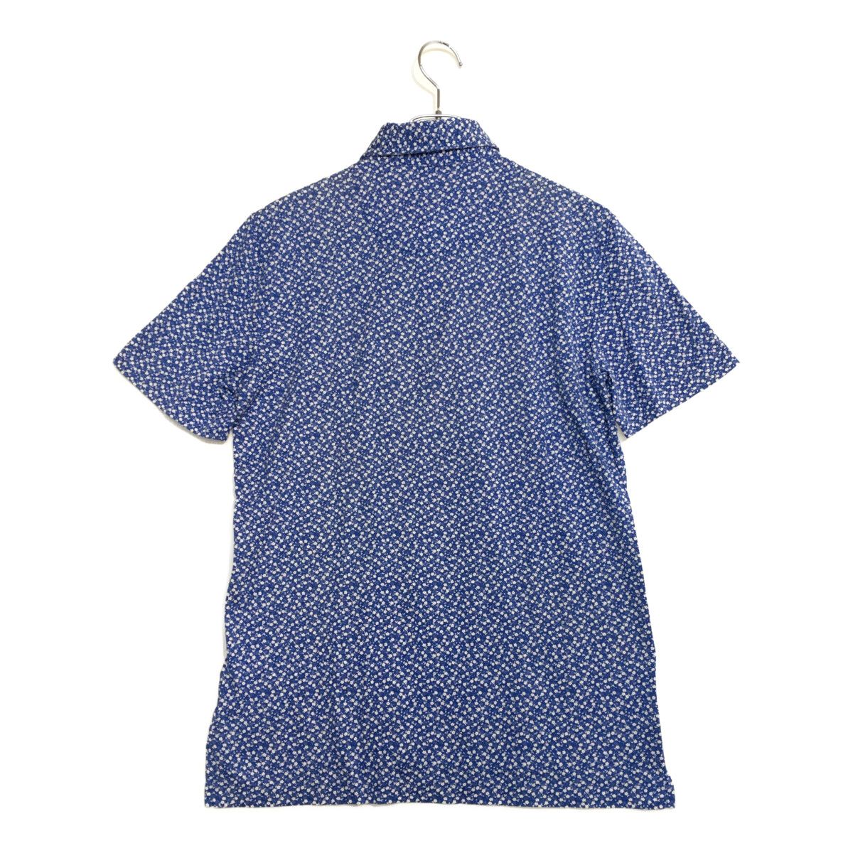 中古 メンズ ポロゴルフ POLO GOLF 半袖ポロシャツ S 青 ブルー