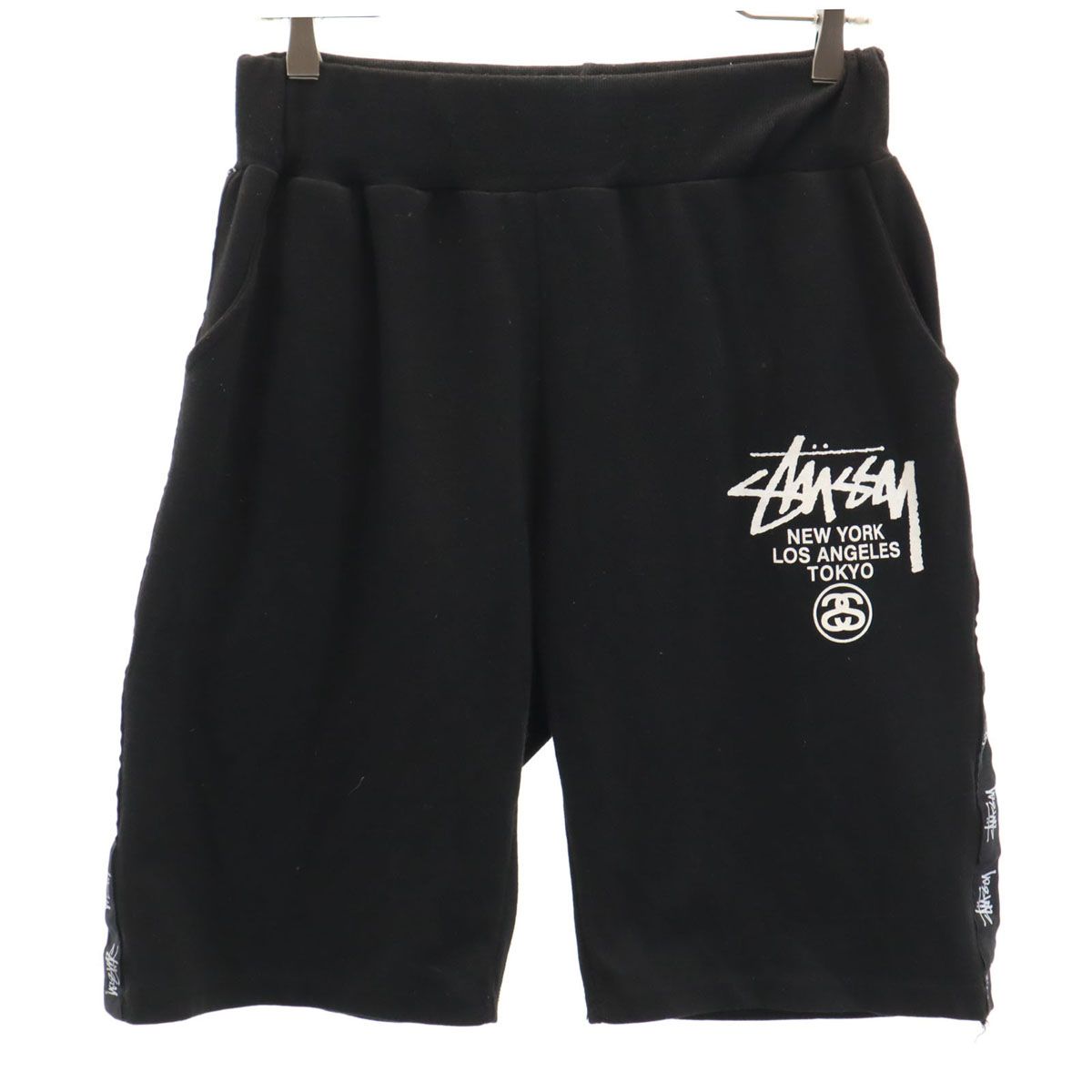 OLD STUSSY スウェット ハーフパンツ ブラック XL STUSSY ステューシー スウェットショートパンツ XL ブラック