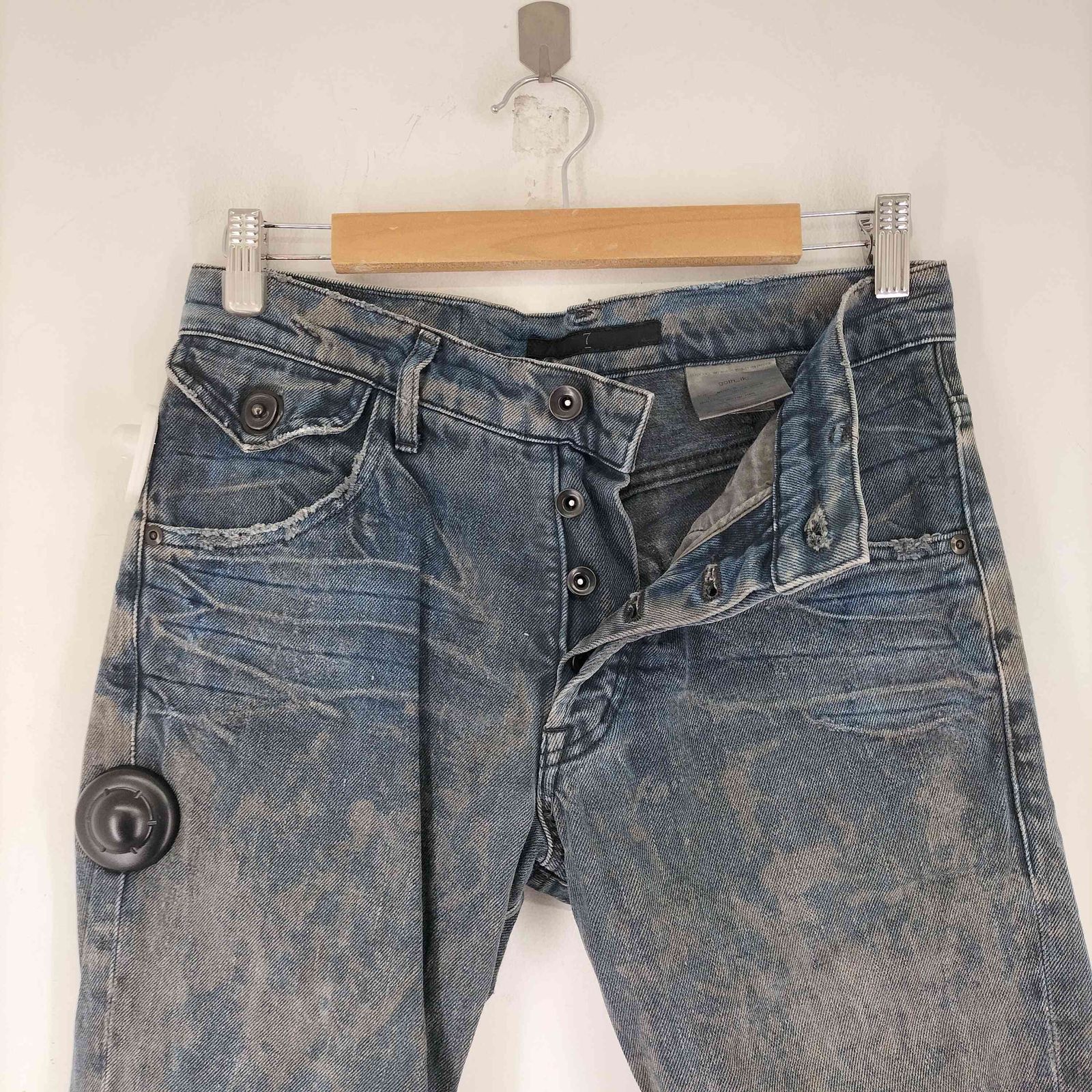 セブンユリウス _7 JULIUS 10AW アークドデニムパンツ クラッシュ加工