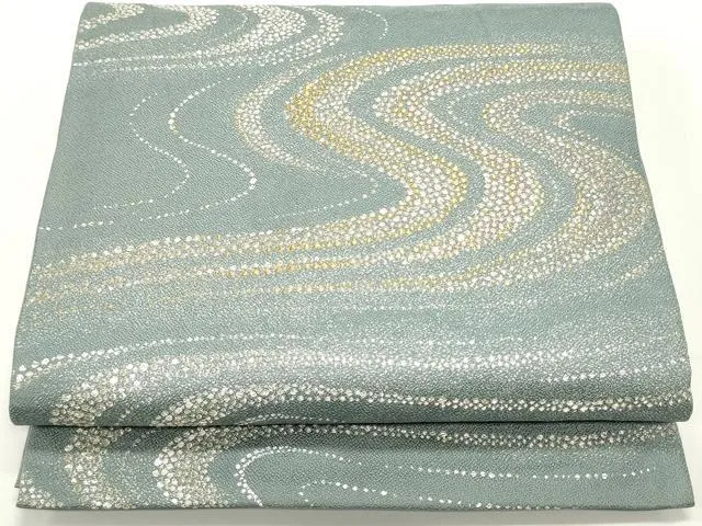 岩井友見　付け下げ　紬　鱗　菱　小花　ブラック　黒地　着物　032a d 岩井友見 付け下げ 紬 鱗 菱 小花 ブラック 黒地 着物 032a d