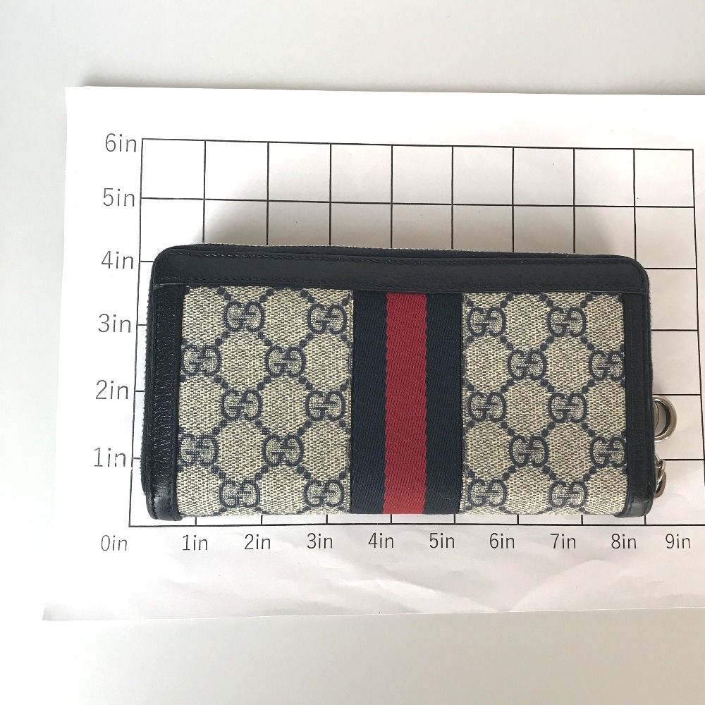 GUCCI グッチ オフィディア ラウンドジップ 長財布 レディース GG  