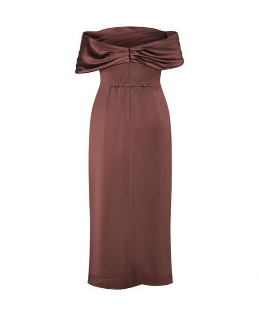 シティーシック レディース ワンピース トップス Plus Size Paloma Off Shoulder Maxi Dress Raisin WWW_DECORATOM_COM_BR