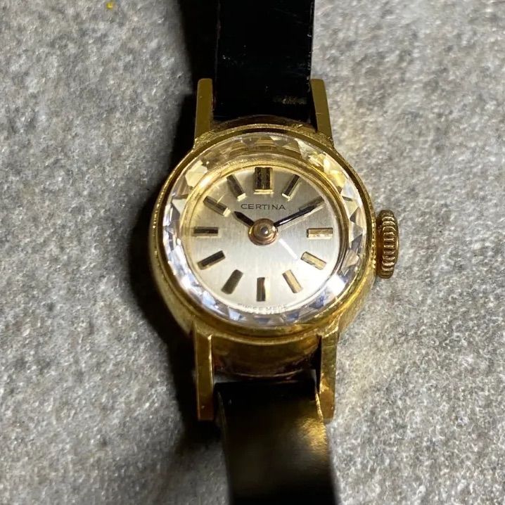18K CERTINA ヴィンテージ 手巻き 腕時計 稼働品 金無垢 コレクション品 現状品