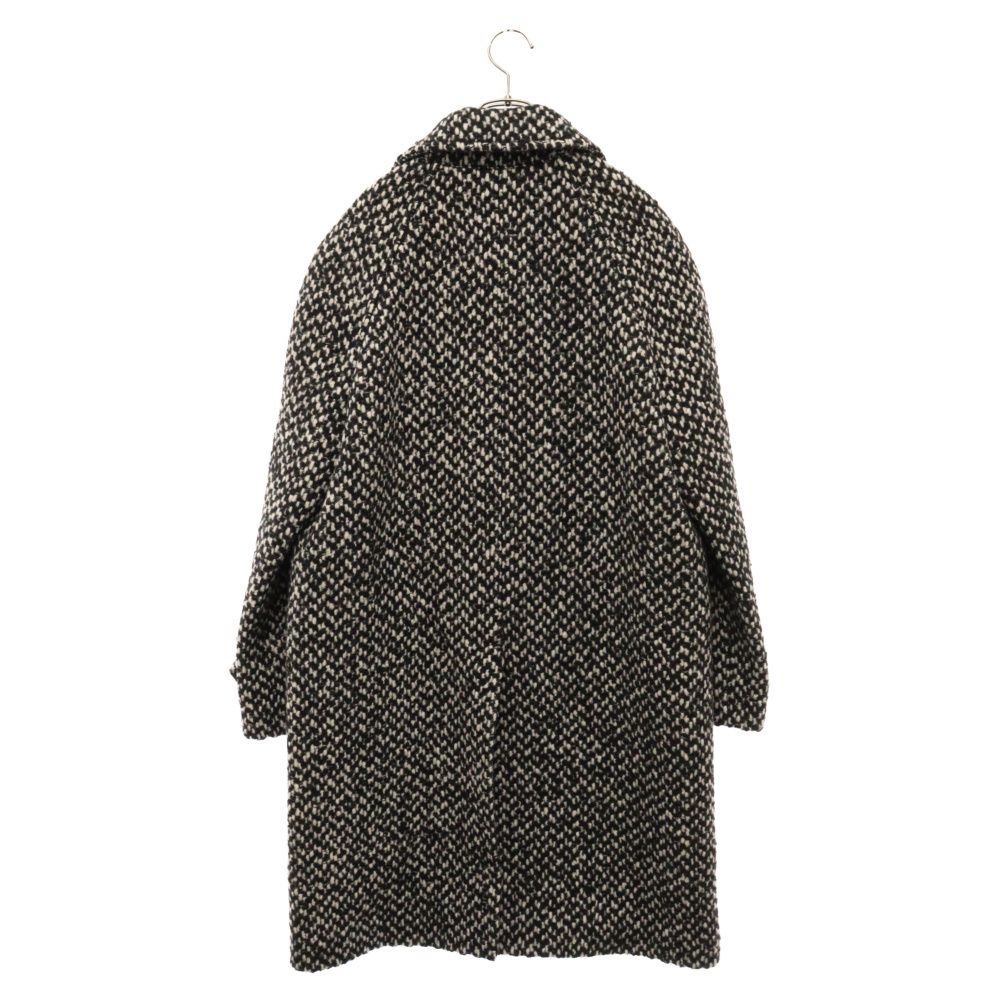 CELINE (セリーヌ) 19AW by Hedi Slimane MAC 3 BOUTONS TWEED COAT ツイードラグランスリーブ  3Bマックコート ロングコート ブラック/ホワイト 2M279861E - メルカリ