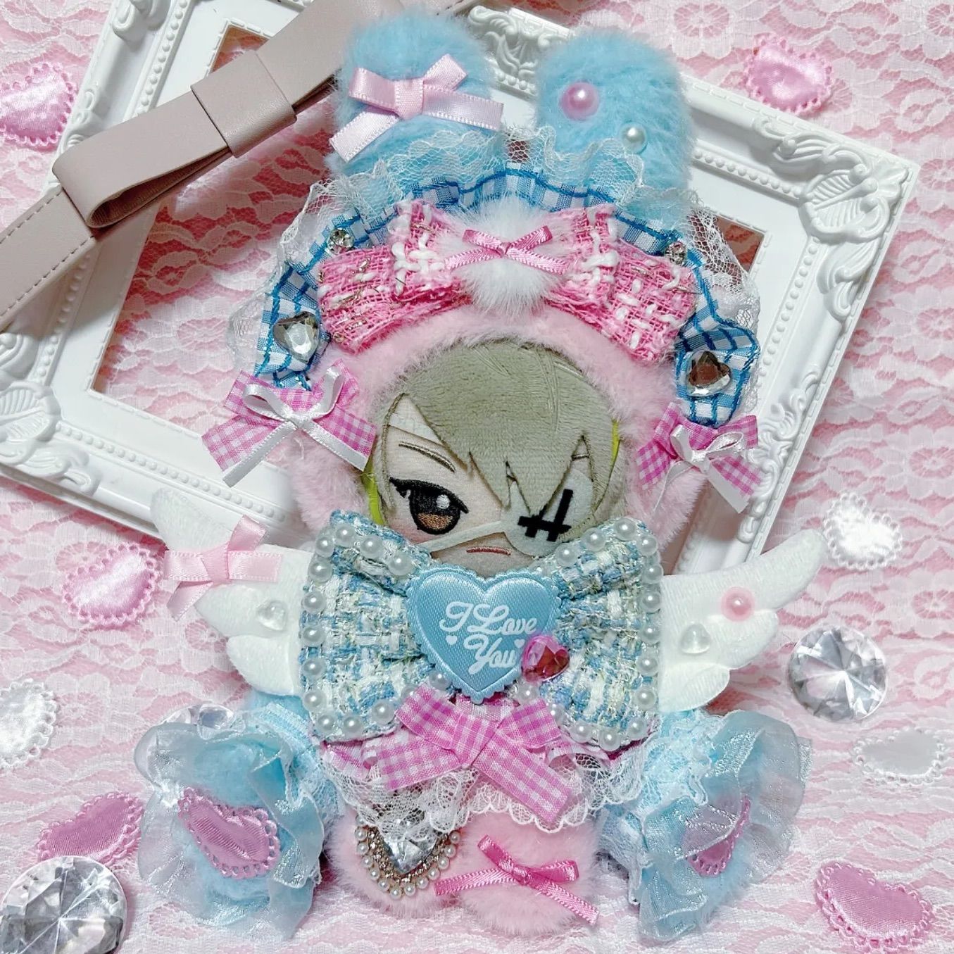 ぬい服　ぬいぐるみ　服　着ぐるみ　ナース　10cm ピンク　水色 ぬいぐるみ 服 着ぐるみ ナース 10cm ピンク 水色