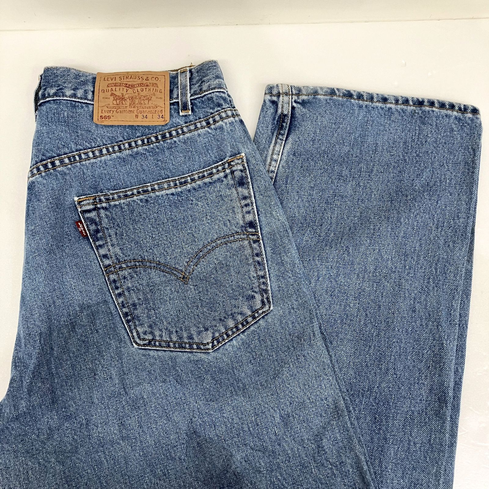 00s Levi's リーバイス 569 レッドタブ W34 L34 メキシコ製 ワイド デニムパンツ